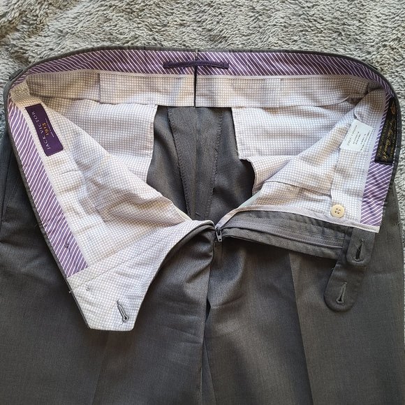 Jack Victor 1913 Luxury Collection Gray 5-Pocket Wool Pant 34/32 - Picture 3 of 6
